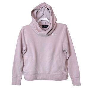 Under Armour Light Pink Hooded Cowneck Boyfriends Sweatshirt Loose Sz M‎